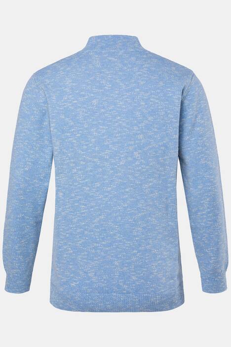 Boston Park Tröja, melerad stickning, stående krage med dragkedja, upp till stl 84/86