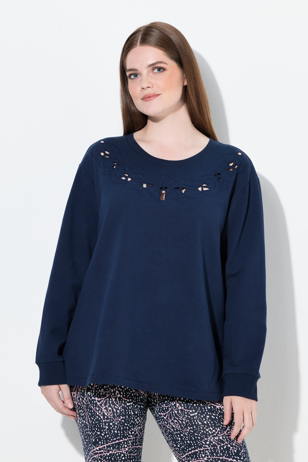 Große Größen Sweatshirt, Damen, blau, Größe: 54/56, Baumwolle, Ulla Popken