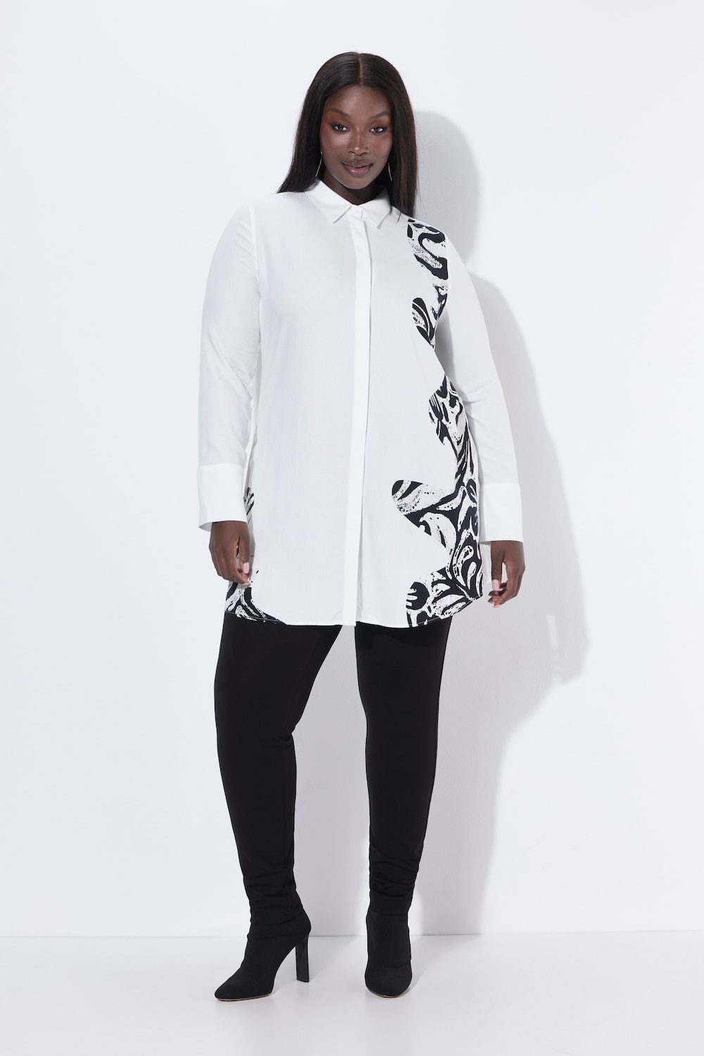 Große Größen Longbluse, Damen, braun, Größe: 54/56, Viskose, Ulla Popken