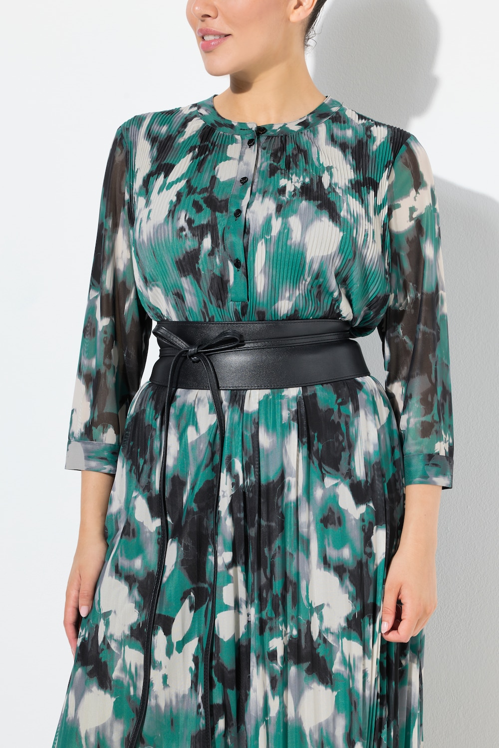 Strikceintuur, glad leer, one-size-fits-all