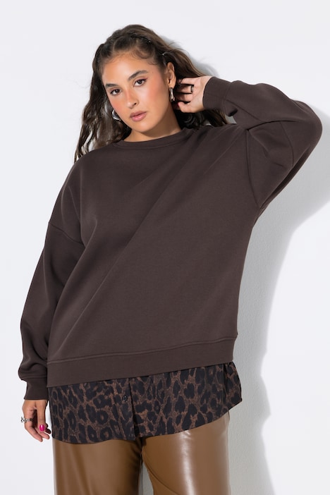 Sweatshirt, oversized, afgeronde blouse zoom