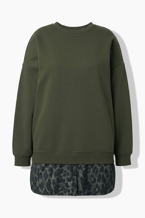 Sweat-shirt oversize, base chemisier arrondie