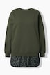 Sweat-shirt oversize, base chemisier arrondie