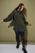 Sweat-shirt oversize, base chemisier arrondie