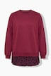 Sweatshirt, oversized, gerundeter Blusensaum