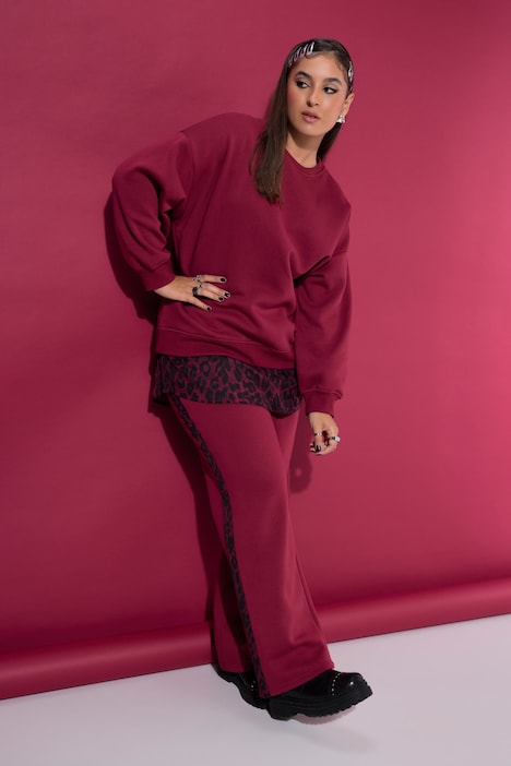 Sweatshirt, oversized, gerundeter Blusensaum