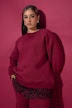 Sweatshirt, oversized, gerundeter Blusensaum
