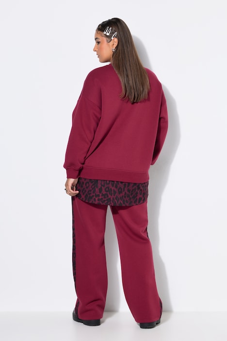 Sweatshirt, oversized, gerundeter Blusensaum