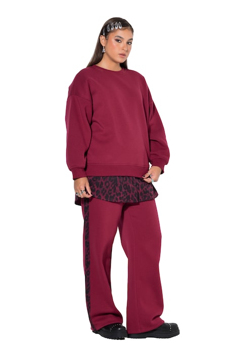 Mikina, oversize, zaoblený halenkový lem