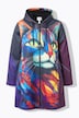 Jacke, Katze, Teddyfutter, A-Linie, Kapuze, Langarm