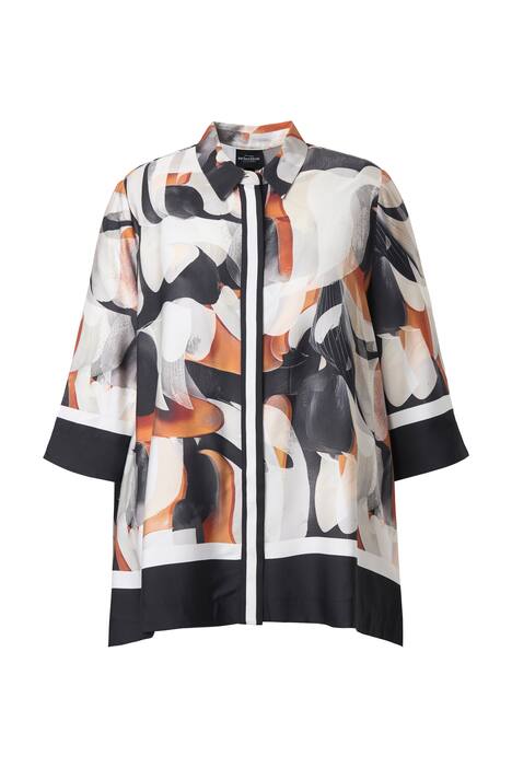 Halenka, cípový lem, oversize, límeček, 3/4 rukávy