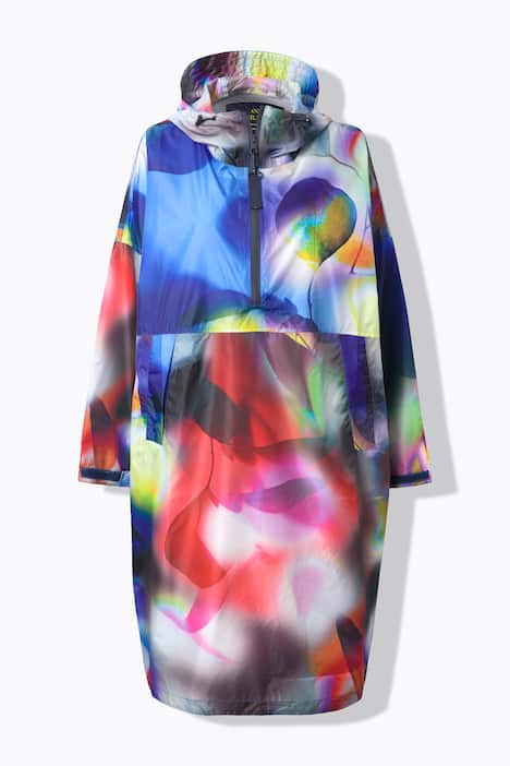 Funktions-Regencape, Unisex, Print, Kapuze