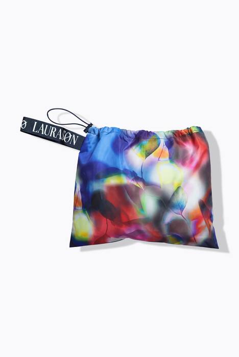 Functionele regencape, unisex, print, capuchon