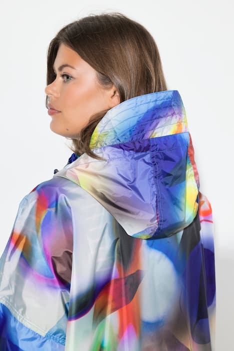 Funktions-Regencape, Unisex, Print, Kapuze