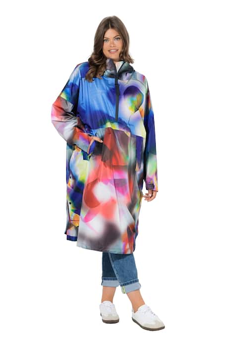 Funkční pláštěnka do deště, unisex, potisk, kapuca