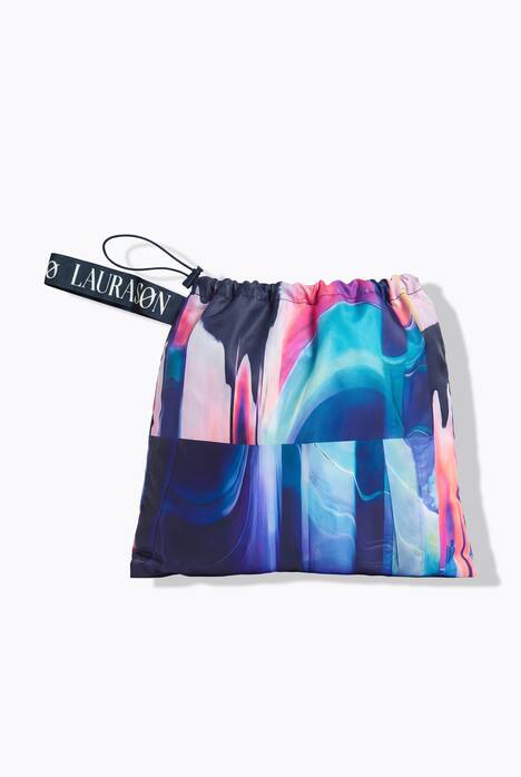 Functionele regencape, unisex, print, capuchon