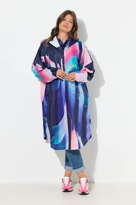 Funktions-Regencape, Unisex, Print, Kapuze
