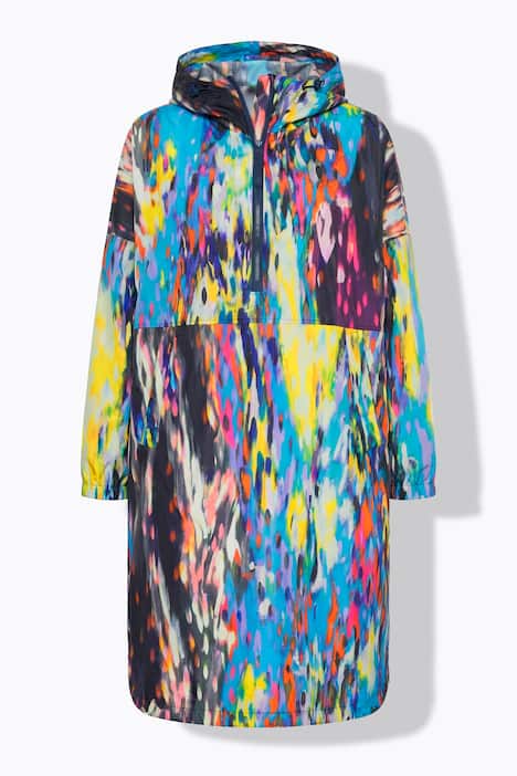 Funktions-Regencape, Unisex, Print, Kapuze