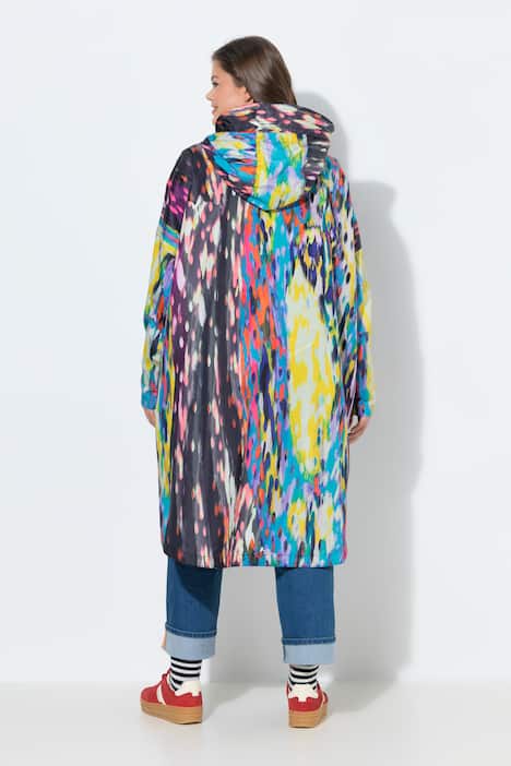Funktions-Regencape, Unisex, Print, Kapuze