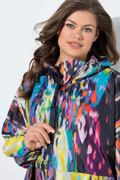 Funktions-Regencape, Unisex, Print, Kapuze