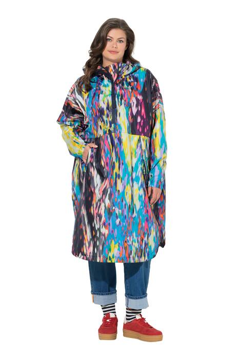 Funkční pláštěnka do deště, unisex, potisk, kapuca