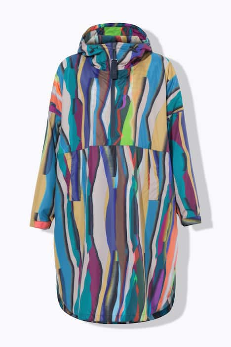 Funktions-Regencape, Unisex, Print, Kapuze
