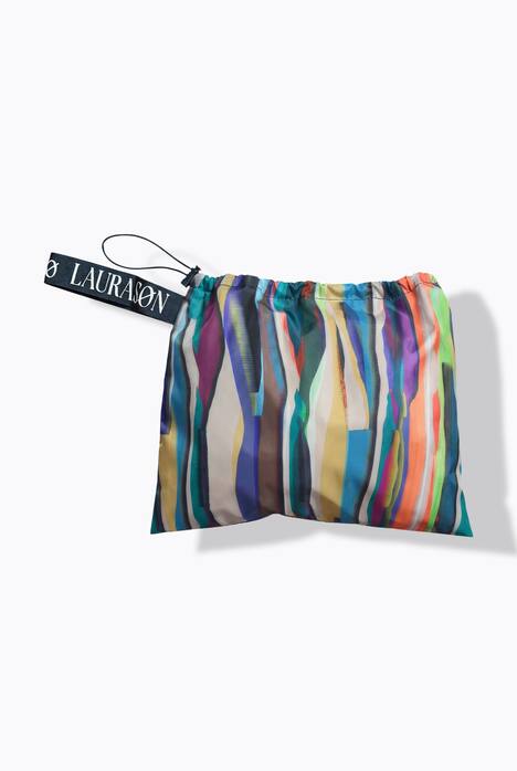 Functionele regencape, unisex, print, capuchon