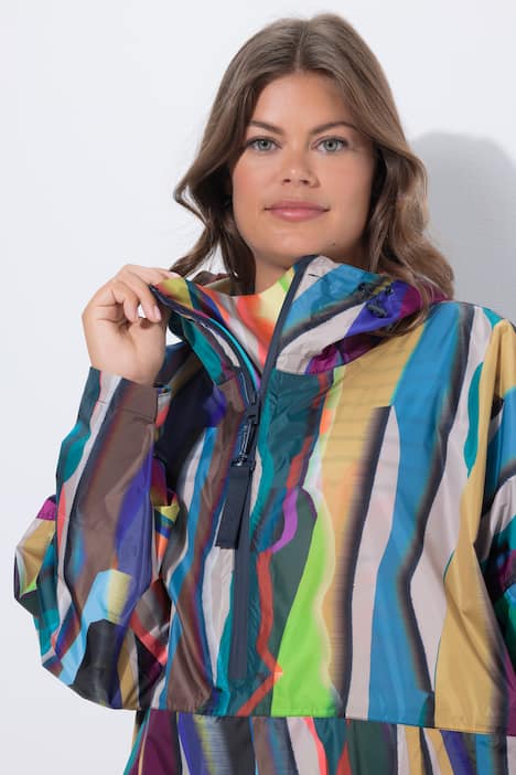 Funktions-Regencape, Unisex, Print, Kapuze