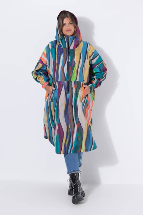 Funktions-Regencape, Unisex, Print, Kapuze
