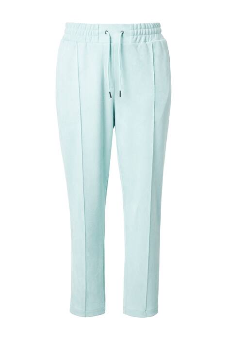 Velurové kalhoty Ruby, široké, rovné nohavice, elastický pas