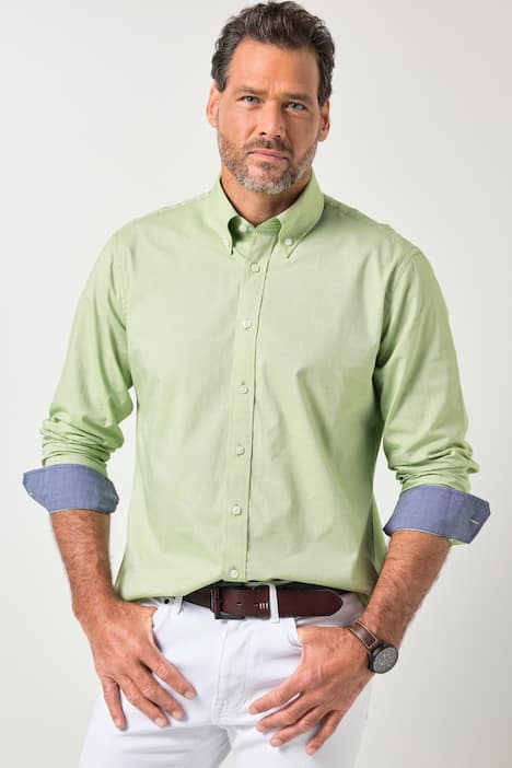 JP1880 Hemd, Langarm, Buttondown-Kragen, TwoTone, Modern Fit, bis 8 XL