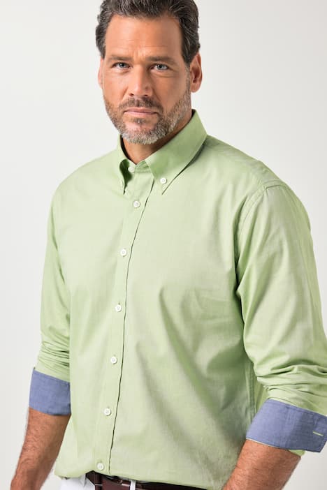 JP1880 Hemd, Langarm, Buttondown-Kragen, TwoTone, Modern Fit, bis 8 XL