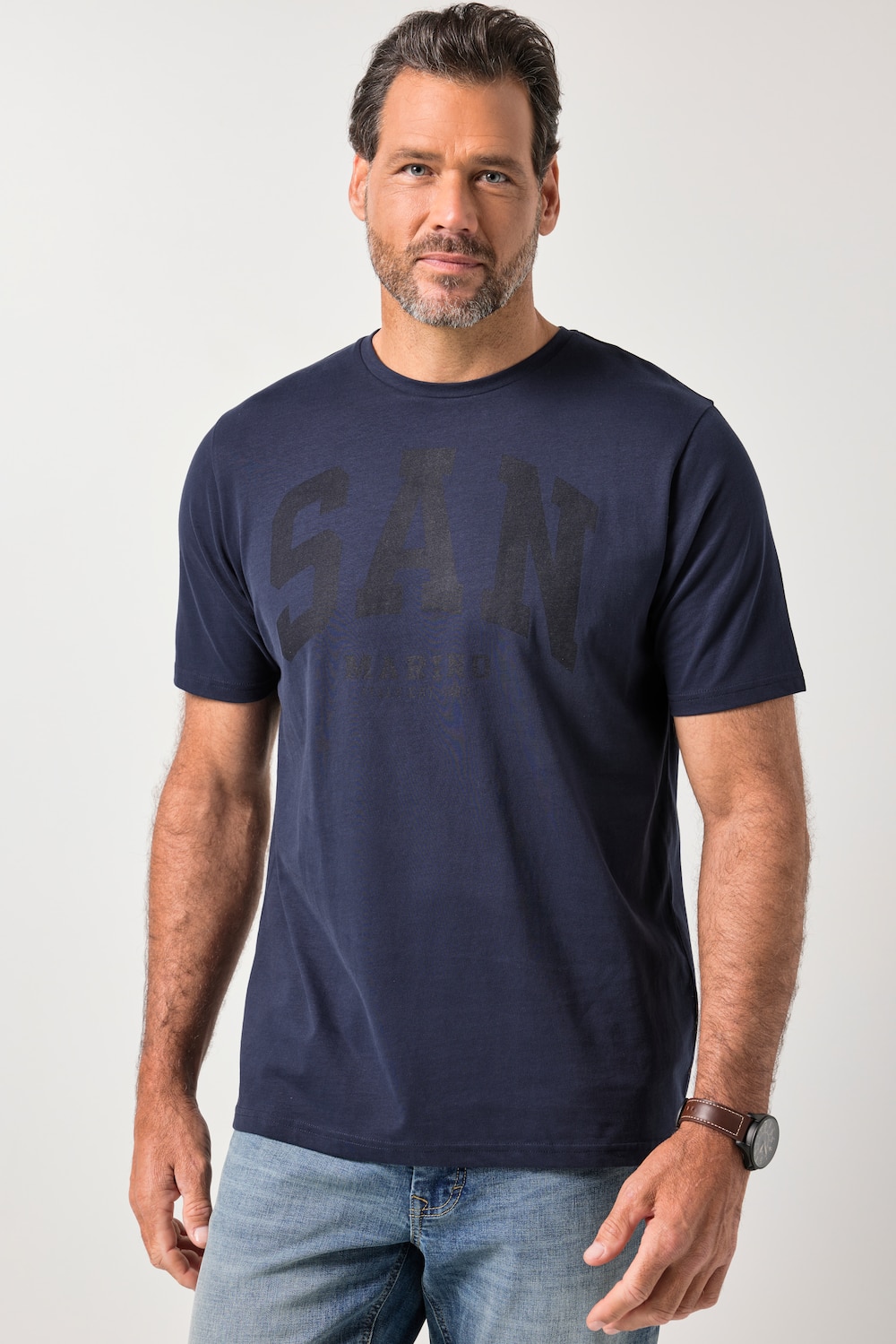 JP1880 T-Shirt, Halbarm, Brust-Print, bis 8 XL