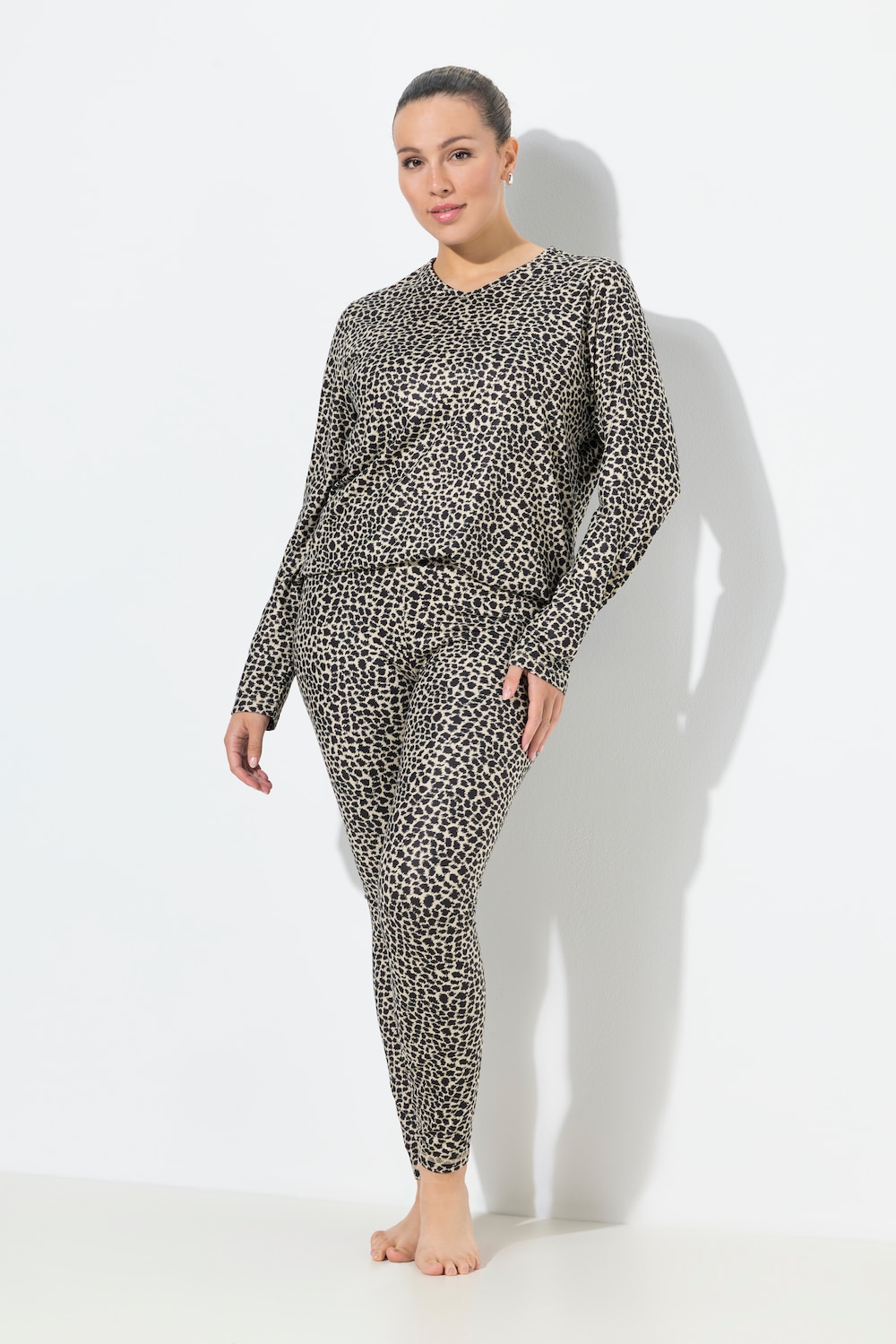 Große Größen Ski-Funktionsleggings, Damen, schwarz, Größe: 54/56, Ulla Popken