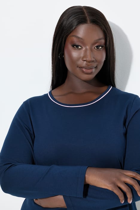 Bigshirts, 2er-Pack, Rundhals-/ V-Ausschnitt, Langarm