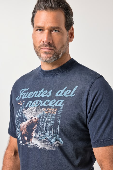 JP1880 T-Shirt, Halbarm, Vintage-Look, Brustprint, bis 8 XL