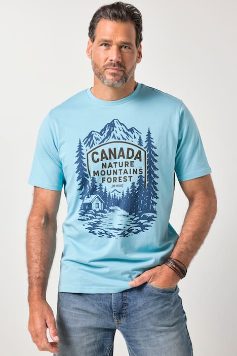 JP1880 T-Shirts, 2er-Pack, Halbarm, Brust-Print, bis 8 XL