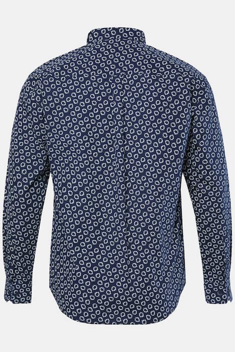 JP1880 Hemd, Langarm, Buttondown-Kragen, florales Muster, Modern Fit, bis 8 XL