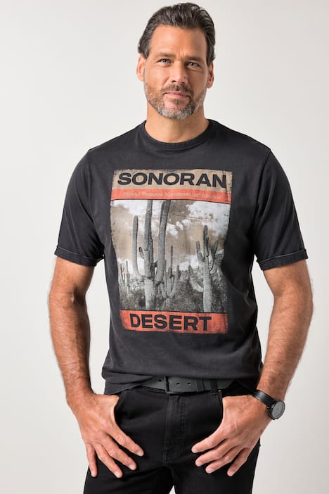 JP1880 T-Shirt, Halbarm, Vintage-Look, Brustprint, bis 8 XL