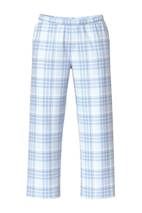 Pyžamové kalhoty, kostkovaný vzor, rovné nohavice, elastický pas