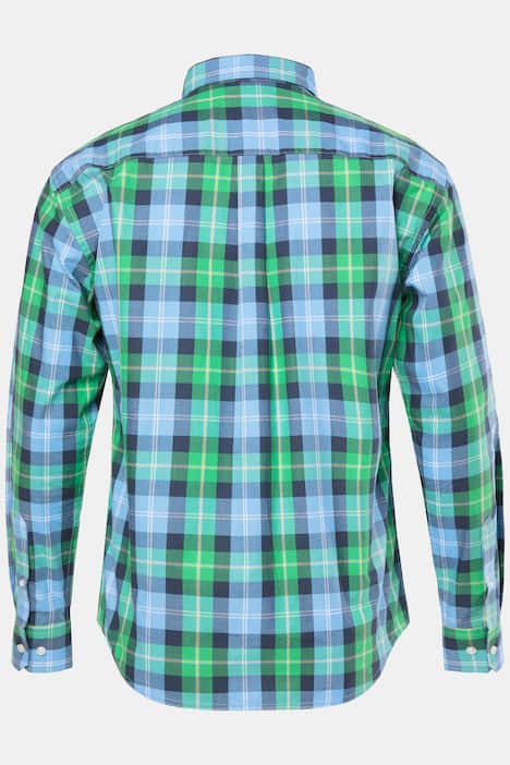 JP1880 Karohemd, Langarm, Buttondown-Kragen, Modern Fit, bis 8 XL