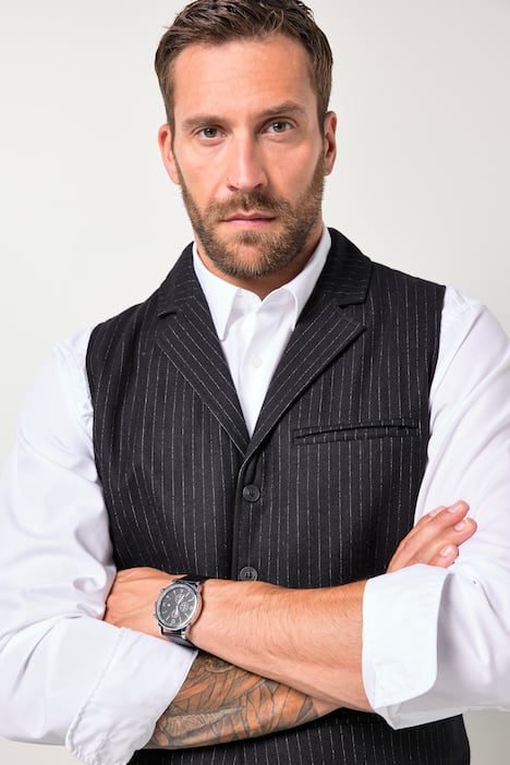 JP1880 Vest, FLEXNAMIC®, nålestribet tweed, op til 7 XL