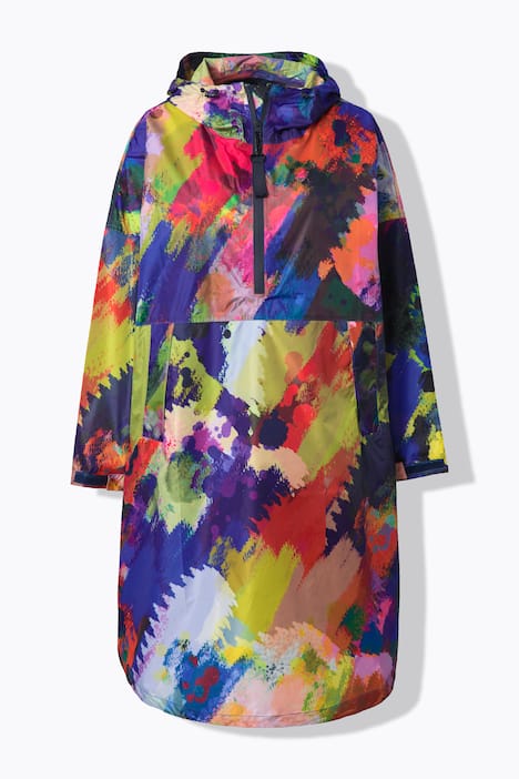 Funktions-Regencape, Unisex, Print, Kapuze