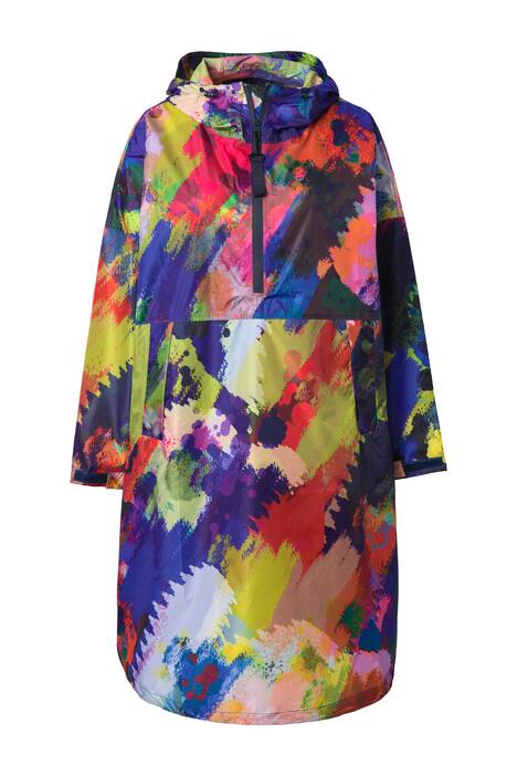 Funkční pláštěnka do deště, unisex, potisk, kapuca