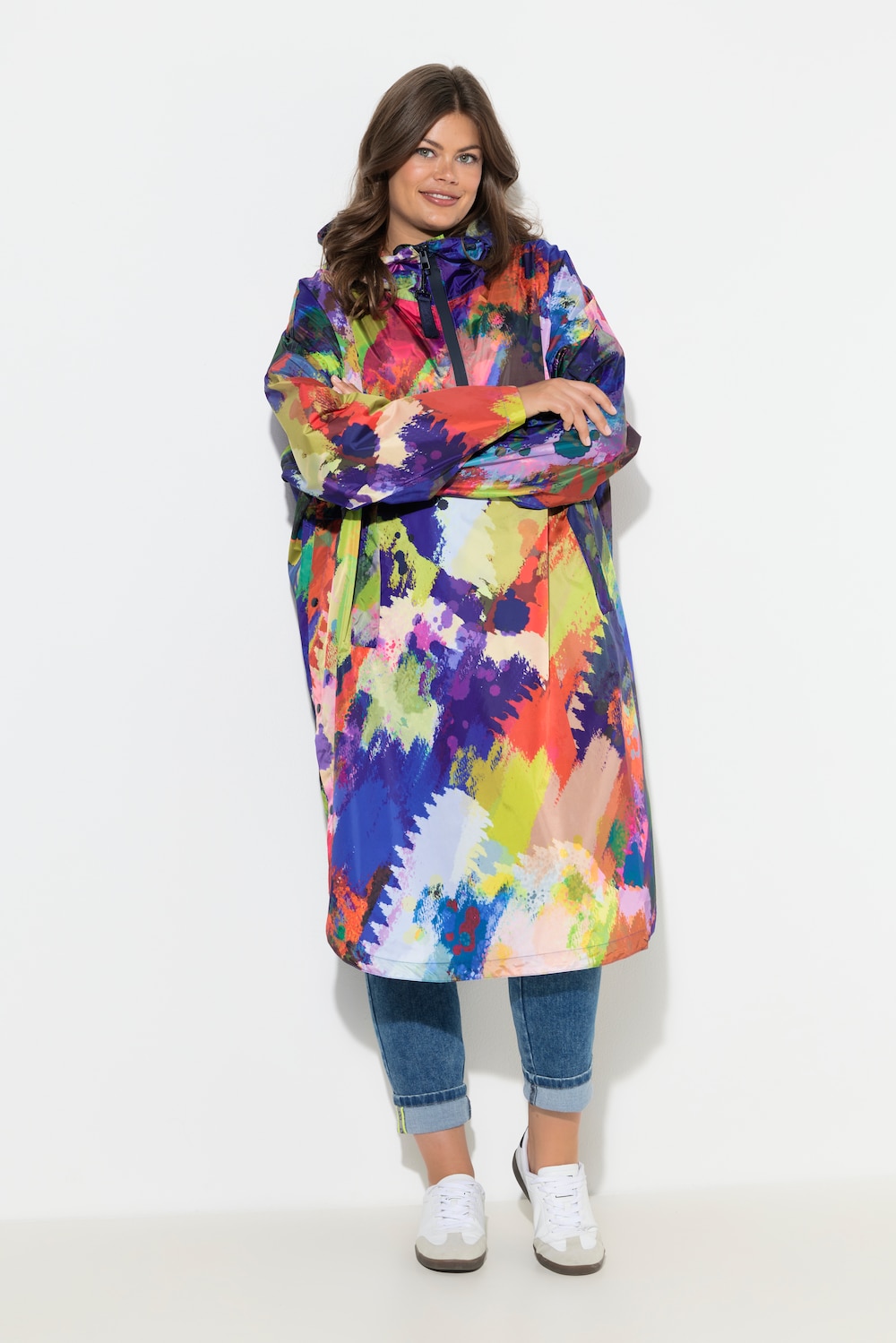 Funktions-Regencape, Unisex, Print, Kapuze