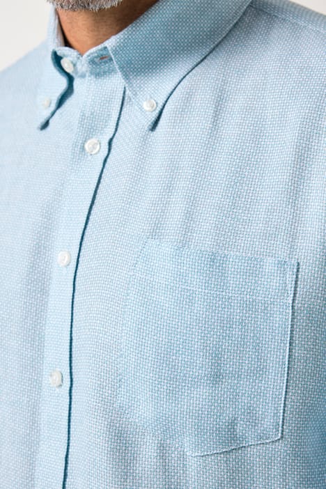 JP1880 Hemd, Langarm, Buttondown-Kragen, TwoTone mit Struktur, Modern Fit, bis 8 XL