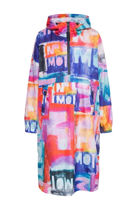 Funkční pláštěnka do deště, unisex, potisk, kapuce