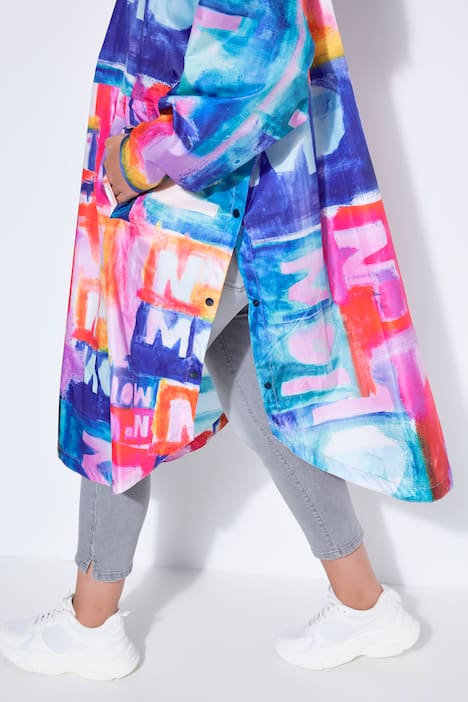 Funktions-Regencape, Unisex, Print, Kapuze