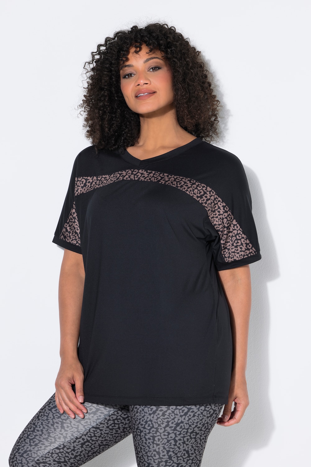 Funktions-Shirt, V-Ausschnitt, Halbarm, recycelt