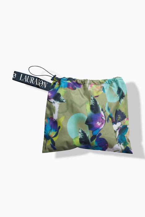 Poncho de pluie technique, modèle unisexe, capuche et logo poitrine